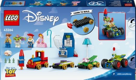 43264 LEGO® Disney™ „Žaislų istorijos“ šventinis traukinys ir RC automobilis 