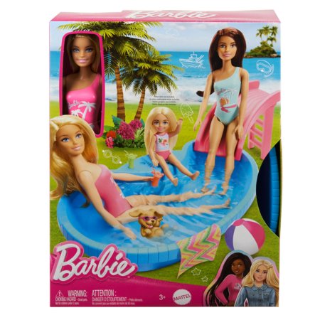 BARBIE lėlės ir baseino pramogų rinkinys, HRJ74 