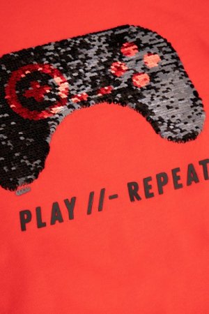 COCCODRILLO long sleeved t-shirt GAMER BOY KIDS, red, WC4143101GBK-009-122, 122 cm 