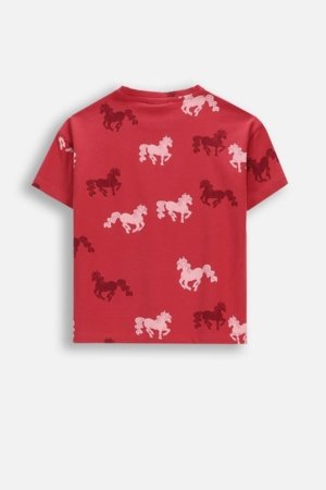 COCCODRILLO marškinėliai trumpomis rankovėmis, raudoni, WC6143201GGK-017-110, 110 dydis 