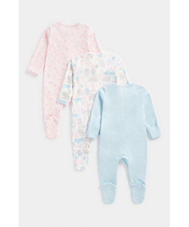 MOTHERCARE šliaužtinukas ilgomis rankovėmis, FE111 3vnt.,  