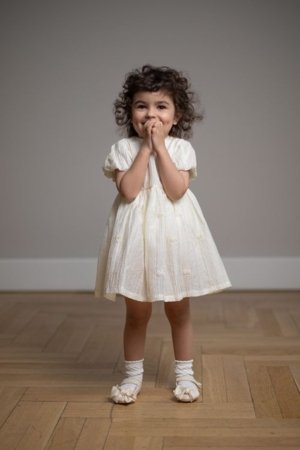 COCCODRILLO suknelė trumpomis rankovėmis, smėlio spalvos, WC6128201FGN-003-074, 74 dydis 