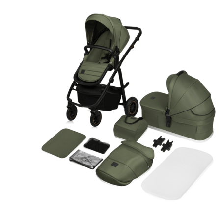 LIONELO universalus vežimėlis AMBER PLUS 2in1, Green forest, LO-AMBER PLUS 