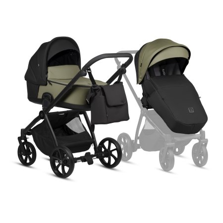 TUTIS universalus vežimėlis MIO 3+ LEATHER 2/1, Olive, 1502025 