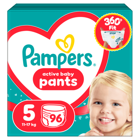 PAMPERS sauskelnės-kelnaitės, dydis 5, 96 vnt, 11kg-17kg, 81748924 81748924