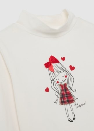 OVS marškinėliai ilgomis rankovėmis aukštu kaklu, 128 cm, 002495816 