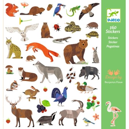 DJECO lipdukų rinkinys Fauna (160 det.), DJ09285 