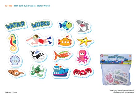 SUNTA vaikiška vonios dėlionė Vandens pasaulis, 16 dalių, 1319W 