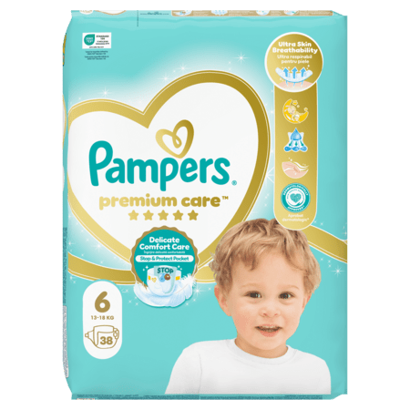 PAMPERS sauskelnės Premium Care 6 dydis 13kg+ 38 vnt., 81765779 