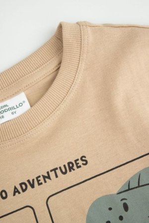 COCCODRILLO marškinėliai trumpomis rankovėmis, smėlio spalvos, cm 