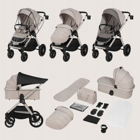 LIONELO universalus vežimėlis LAYLA 3in1, Beige sand, LO-LAYLA 3IN1 