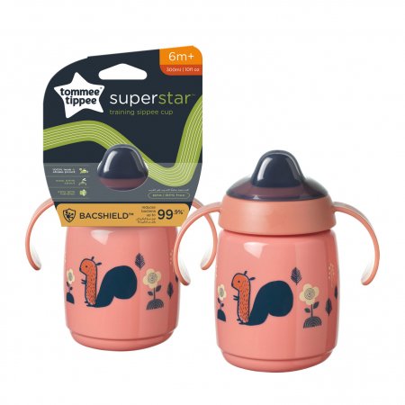 TOMMEE TIPPEE mokomasis puodelis TT 1X SIPPEE,  6mėn+, 300ml, pink, 448011 447823