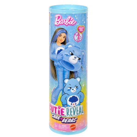 BARBIE Cutie Reveal Care Bears siurprizų rinkinys Grumpy Bear, JCN96 