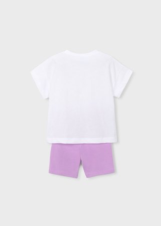 MAYORAL marškinėliai trumpomis rankovėmis ir šortai, lilac, 3.731-20, cm 