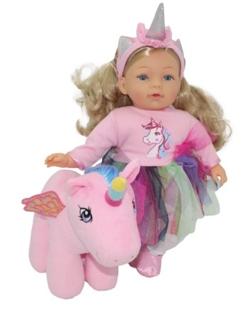 BAMBOLINA lėlė su pliušiniu vienaragiu Unicorn Dreams, 35cm, BD1260 