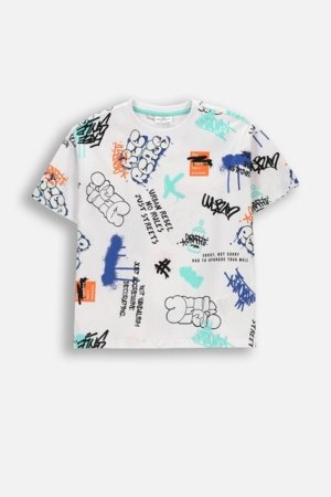 COCCODRILLO marškinėliai trumpomis rankovėmis, balti, WC6143201RBJ-001-140, 140 cm 