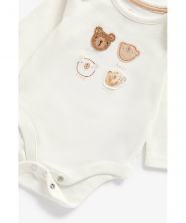 MOTHERCARE smėlinukas ilgomis rankovėmis, kelnės ir seilinukas, BB773 567920