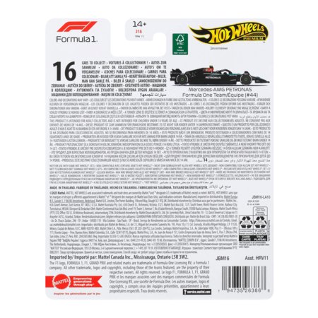 HOT WHEELS Premium lenktyninis Mercedes–Benz 2024 Lewis Hamilton automodeliukas, JBM16 