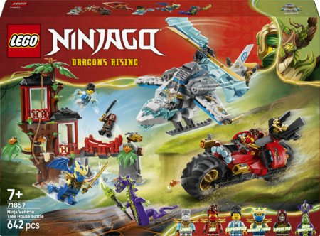 71857 LEGO® NINJAGO® Nindzių transporto priemonės ir namelio medyje gynyba 