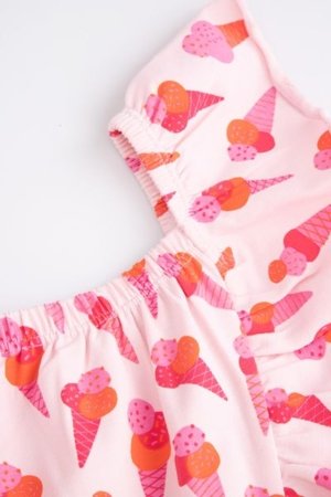 COCCODRILLO suknelė trumpomis rankovėmis HAPPY RETRO GIRL KIDS, spalvota, WC5129301HGK-022-122, 122 cm 