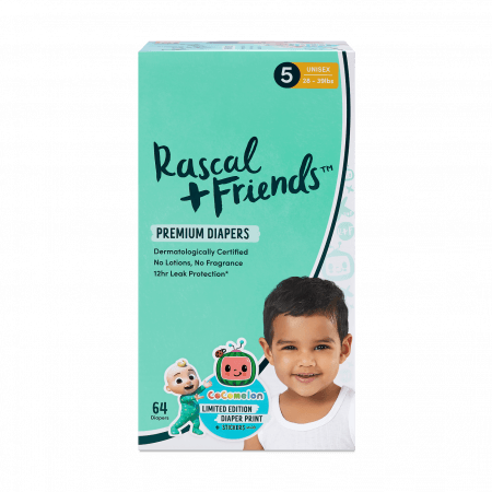 RASCAL + FRIENDS sauskelnės, 5 dydis, 64 vnt, 13-18 kg, 93619 93619