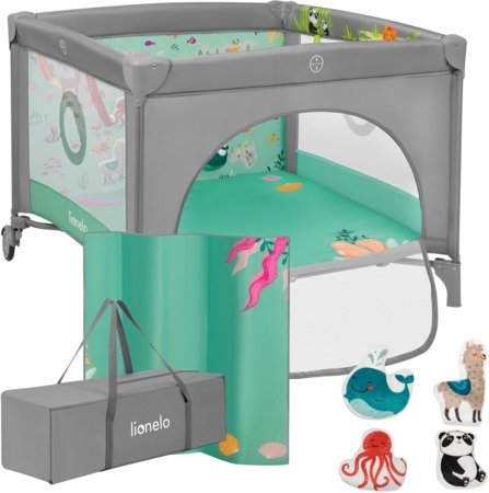 LIONELO maniežas MILLE PLUS, Grey/Green 