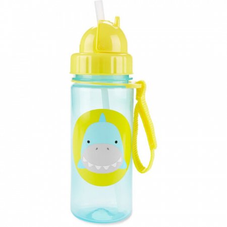 SKIP HOP gertuvė su šiaudeliu ZOO 13-oz, 12m+, 384,5ml, shark, 9N567710 9N567710