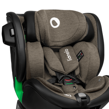 LIONELO automobilinė kėdutė HARMONY I-SIZE, Green olive leather, 40-150 cm., LO-HARMONY I-SIZE 