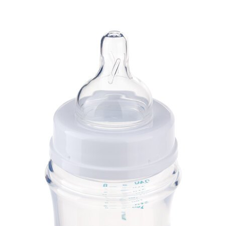CANPOL BABIES plataus kaklelio buteliukas EASYSTART, colorful animals, 3-6 mėn+, 240 ml, 35/206 35/206