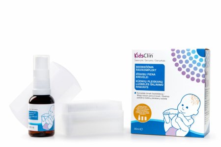 KIDSCLIN kūdikių pleiskanų luobelės šalinimo rinkinys 3in1, 30 ml 1000233