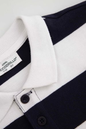 COCCODRILLO polo marškinėliai ilgomis rankovėmis, mėlyni, WC6143501RBK-015-116, 116 cm 