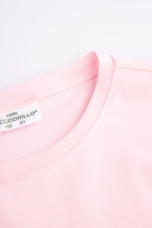 COCCODRILLO marškinėliai ilgomis rankovėmis EVERYDAY GIRL A, rožiniai, WC5143101VGA-033-122, 122 cm 