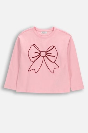 COCCODRILLO marškinėliai ilgomis rankovėmis, rožiniai, WC6143103GGK-033-104, 104 dydis 