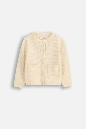 COCCODRILLO susegamas megztinis DREAM DIARIES GIRL NEWBORN, kreminis, WC5172201DGN-003-086, 86 cm 