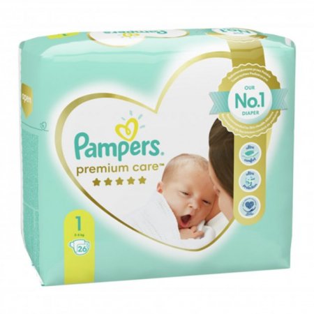 PAMPERS sauskelnės, Premium Care dydis 1, 26 vnt, 81765753 81765753