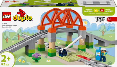 10426 LEGO® DUPLO® Town Traukinuko tilto ir bėgių papildomas rinkinys 