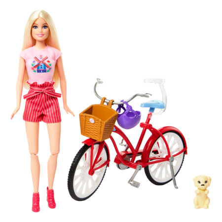 BARBIE lėlės ir dviračio rinkinys, HWJ00 