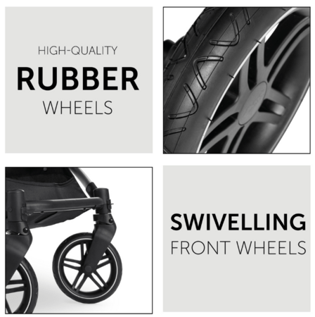 HAUCK universalus vežimėlis 2in1 VISION X SET, Black/Melange beige, 165249 