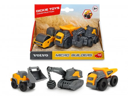 SIMBA DICKIE TOYS VOLVO rinkinys Micro Builders asort., 203722009 203722009