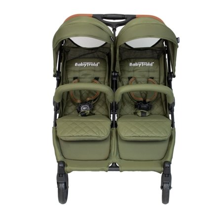 BABYTROLD sportinis vežimėlis dvyniams OS2, Olive, 13-82OL 