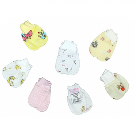 LORITA medvilninės pirštinaitės, baltos sp. 148B 148B