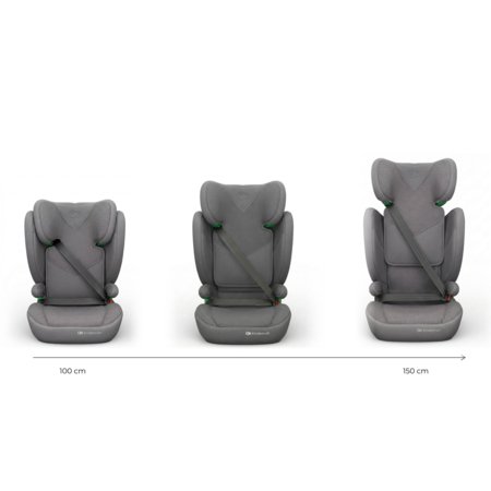 KINDERKRAFT automobilinė kėdutė JUNIOR FIX 2 PLUS, 100-150 cm., Grey, KCJUFI20GRYPL0N 