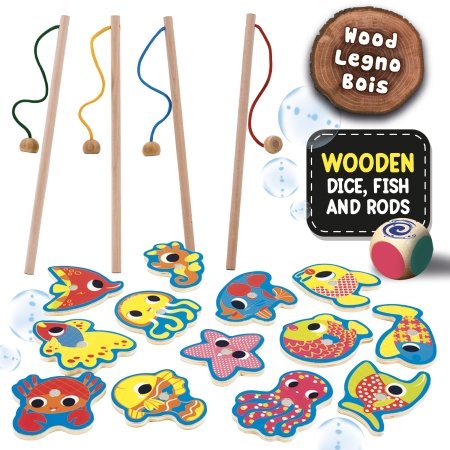 LISCIANI MONTESSORI BABY magnetinis žvejojimo žaidimas Fish Fun 32vnt., 98354 