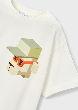 MAYORAL marškinėliai trumpomis rankovėmis, cream, 3.078-72, 134  cm 