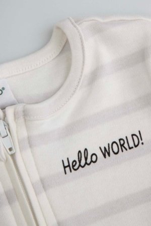 COCCODRILLO šliaužtinukas ilgomis rankovėmis, smėlio spalvos, dydis 