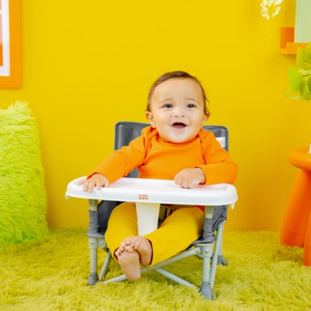 BRIGHT STARTS maitinimo kėdutė - busteris POP 'N SIT, GREY, 17198 