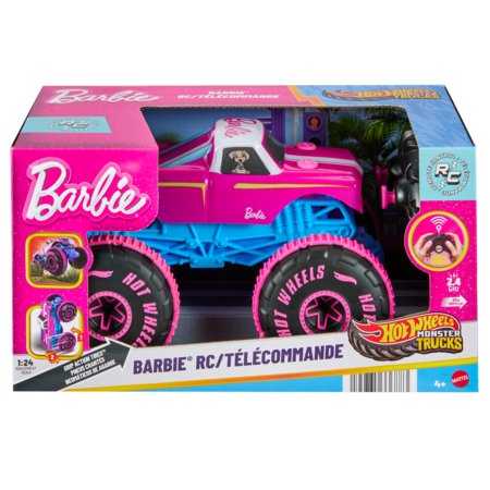 HOT WHEELS 1:24 Monster Trucks RC Barbie džipas, JHW58 