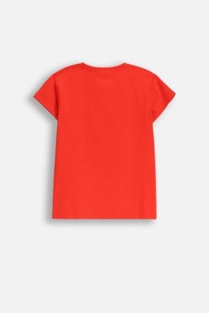 COCCODRILLO marškinėliai EVERYDAY GIRL A, raudoni, ZC5143213VGA-009-098, 98 cm 