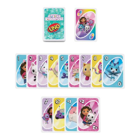MATTEL GAMES UNO Junior kortų žaidimas Gabby’s Dollhouse, JLH17 