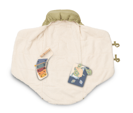 HAUCK vokelis į vežimėlį 3in1 CARRY N PLAY, Teddy fleece/Green, 530061 